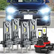 For BMW 328i 2007 - 2016 6x Bulbs LED Headlights Hi/Low Beams + Fog Lights 6000K (for: Smart)