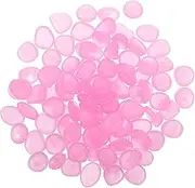 GALPADA 400pcs Glow in The Dark Pebbles: Luminous Stones for Fish Tank and Garden - Glowing Pebbles in Violet for Aquarium Decor Vase Filler Patio Landscaping