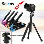 Selens 62" Portable Tripod & Monopod with Dual Ball Head Knob for DSLR Camera