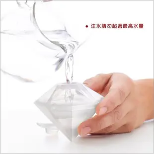 全新【LEKUE】鑽石冰球製冰盒2入(粉)
