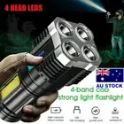 Super Bright LED Torch Flashlight USB Rechargeable Camping Outdoor Lighting Lamp