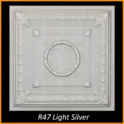DIY Ceiling Tiles Glue Up Styrofoam 20x20 R47 Silver Pack of 8 (21.12s/f) Sale