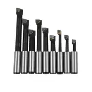 9Pcs Hard Alloy Shank Boring Bar Set Carbide Tipped Bars 12Mm For 22262