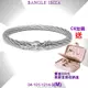 CHARRIOL夏利豪 Bangle Ibiza伊維薩島鉤眼鋼索手環 銀色扣頭M款 C6(04-101-1214-5)