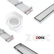 300mm-1800mm Linear Stealth Tile Insert Floor Grate Bathroom Shower Waste Drain