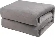 Cotton Heated Throw with 3 Heat Settings Dual Control Heat Blanket Multi Zone Double Electric Blanket 12 Hour Timer