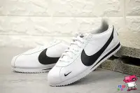 在飛比找Yahoo!奇摩拍賣優惠-NIKE CLASSIC CORTEZ PREM 黑白 刺繡