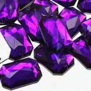 Amethyst Sparkle Sew-On Gems: 25x18mm Octagon Beads for Clothing Embellishments