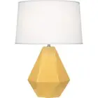 Robert Abbey Delta 1 Light Table Lamp, Sunset Yellow Glazed Ceramic - SU930