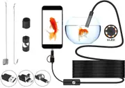 Waterproof HD Endoscope USB Type-C Borescope Inspection Snake Camera Android 2M