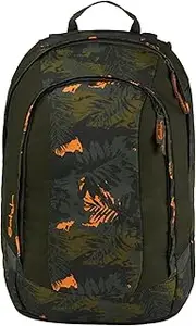 [Satch] Air School Backpack from 5th Class Padded 26L Storage Space Stable Laptop Compartment, Jurassic Jungle - Green, One size