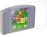 10-Pcs High Quality Plastic Protector Transparent Storage Cases Compatible with N64/SNES Game Boxes – Anti-Dust - Scracth Free - Clear Cases Made Extra Strong (10, N64 Cartridge)
