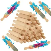 50 Pcs Mini Rolling Pin, 5.5 Inch Wooden Dough Roller, Small Rolling Pins for...