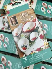 New Pioneer Woman Winter Bouquet 4 PCs Ceramic Measuring Scoop Set NIB
