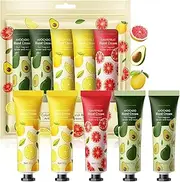 5 Pack Hand Cream Gift Set,Moisturizing Hand Care Cream for Dry Cracked Hands,Mini Hand Cream Friendly to all skin,Gifts for Women (Fruit)
