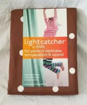 Light Catcher Chocolate & White Big Dots Rod Pocket Window Panel 54" x 63" NIP