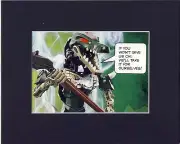 8 x 10" Black Matted Art: LEGO, Chima, Chi-Powered Cragger, The Crocodile Tribe