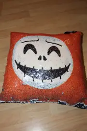 Nightmare Before Christmas Disney Jack Skellington Pumpkin Flip Sequin Pillow