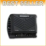 Compact 4-Channel Digital Car Audio Amplifier - 400W RMS with Crossover