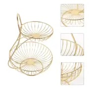 Iron Fruit Bowl Wire Fruit Bowl Two Tier Fruit Basket Fruit Storage Baskets