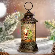 Christmas Lantern Musical Snow Globe - Swirling Glitter Water Lantern for Chr...