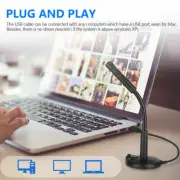 Stand Alone USB wired Microphone Mic for DELL HP Asus Desktop Laptop Gaming PC
