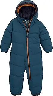 [first instinct by killtec] FIOW 20 MNS QLTD ONPC Children's Quilted Overall with Hood/Snowsuit is Water-Repellent, Denim Dark Teal, 98/104, 42261-000