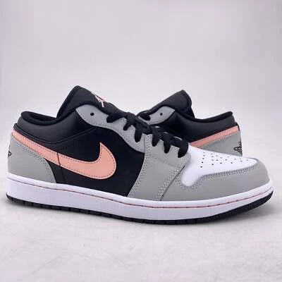 Air Jordan 1 Low "BLACK GREY PINK" 2022 - Size 11 - 553558 062 (196-38)