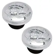 Live To Ride Chrome 3in. Petrol/Gas Cap Set fit Harley-Davidson Tank 1982-1995