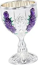 Zerodeko Vintage Metal Wine Goblet Elegant Small Cocktail Cup for Wine Whiskey More Decorative Drinkware for Weddings Parties Home Bars