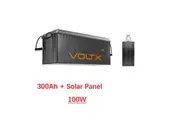 VoltX 12V 300Ah Lithium Battery + VoltX 100W Solar Panel Flexible