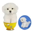 Tea Cup Micro Maltese - Hansa Realistic Stuffed Plush Animal Soft Toy 15cm