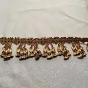 Lot Of Gold Beige 2.5" Tassel Fringe Trim 6 YARDS !