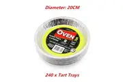 240 x FOIL TART TRAY 20CM Oven Round Baking Food Bake Pie Food Freezer Aluminium Party