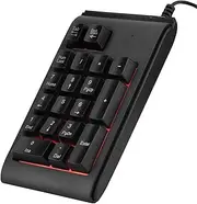USB Numeric Keypad,19-Key RGB USB Numeric Keypad Mechanical Touch Feeling 10 Million Clicks Number Pad for Microsoft, Android, iMac Systems