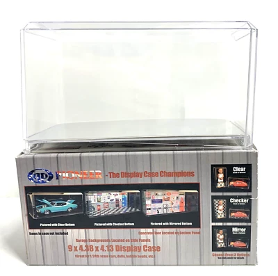 Display Case 9”x4.38”x4.13” Mirror Bottom Beveled Edge Pioneer Plastics NIB USA