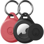 Airtag Keychain Holder Case for Apple Airtag, 2 Pack of IPX8 Waterproof, Full...