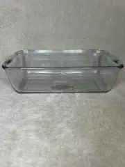 Vintage Fire King Blue Philbe Oven Glass Clear Bread Dish 9”x5” Never Been Used