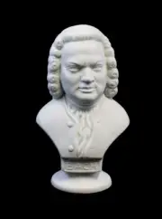 9942313 Porcelain Bust Bach Bisque Wagner & Apel H15, 5cm