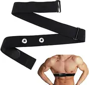 Heart Rate Monitor Chest Band for Polar H10 H9 H7, Adjustable Waterproof Soft Replacement Chest Strap Compatible with Polar Wearlin Garmin Dual Running HRM (Black Length 25.6"-37.4"), Black