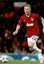Paul Scholes Signed 12X8 Photo Manchester United AFTAL COA (1755)