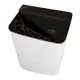 EDISON愛迪生洗脫雙槽5kg洗衣機3D花紋強化玻璃上蓋幾何黑-福利品