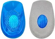 Heel Cushions, Height increasing heel cushion for pressure relief and cushioning Women and men (Blue, S)