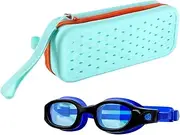 Mihauuke Silicone Goggle Case - Swimming Goggles Case Glasses Holder - Lanyard Attached Water Sport Accessories Organizer Portable Bag for Gym, Beach