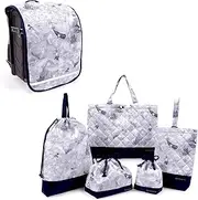 [COLORFUL CANDY STYLE] NU101900 School Entrance School Entrance 6-Piece Set, Lesson Bag, Shoe Case, Drawstring Bag, Gymnastics Clothes Bag, Lunch Bag, Cup Bag, Small Items, School Bag Cover, Whale and