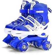 Adjustable Roller Skates for Girls and Kids - 4 Sizes With Light-Up Wheels, Fun Illuminating Pink Skates for Beginners