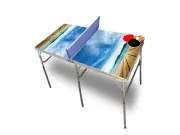 Beach Dock 3 Portable Tennis Ping Pong Folding Table w/Accessories