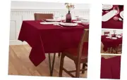 Red Tablecloth – Cotton Linen Valentines Day Tablecloth 72" L x 54" W Inch –