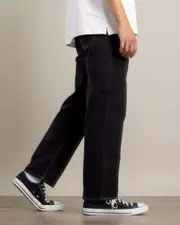 [Lee] Lee Men's L-Four Baggy Jeans in Black Superused Size 36 36 Black Superused