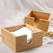 Square Bamboo Tissue Box Rustic Napkin Holder Table Paper Holder for Home
